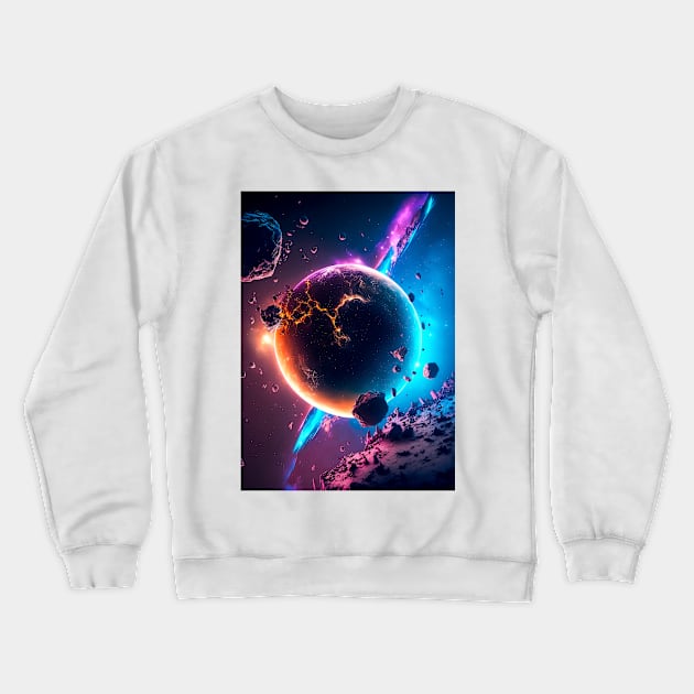 Planetary Debris Crewneck Sweatshirt by James Garcia